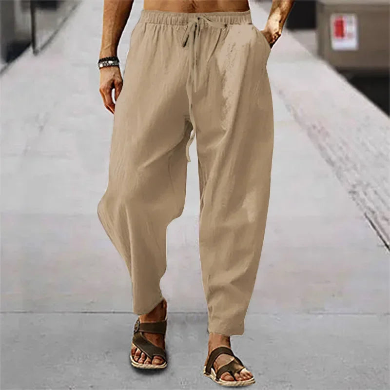Men's Casual Pants Summer Male Breathable High Quality Trousers Sweatpants Solid Color Fitness Pants Jogging Fitness Streetwear