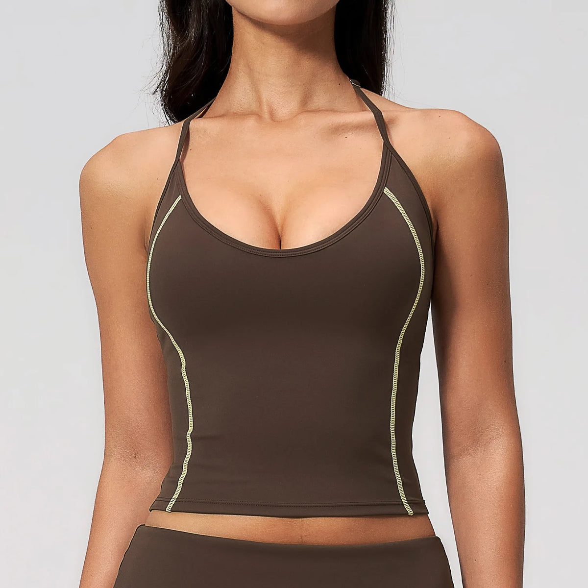 Women's Gym Outfit Women's Underwear Halter Neck Tank Top Sportswear Woman Gym Summer Women's Workout Clothes Sporty Woman Tops