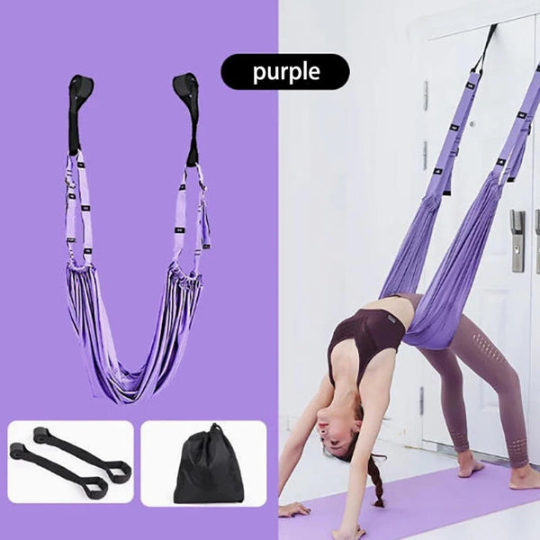 Yoga Hammock, Home Yoga Split Strap, Handstand & Backbend Training Equipment, Doorway Stretch Strap Yoga Cloth