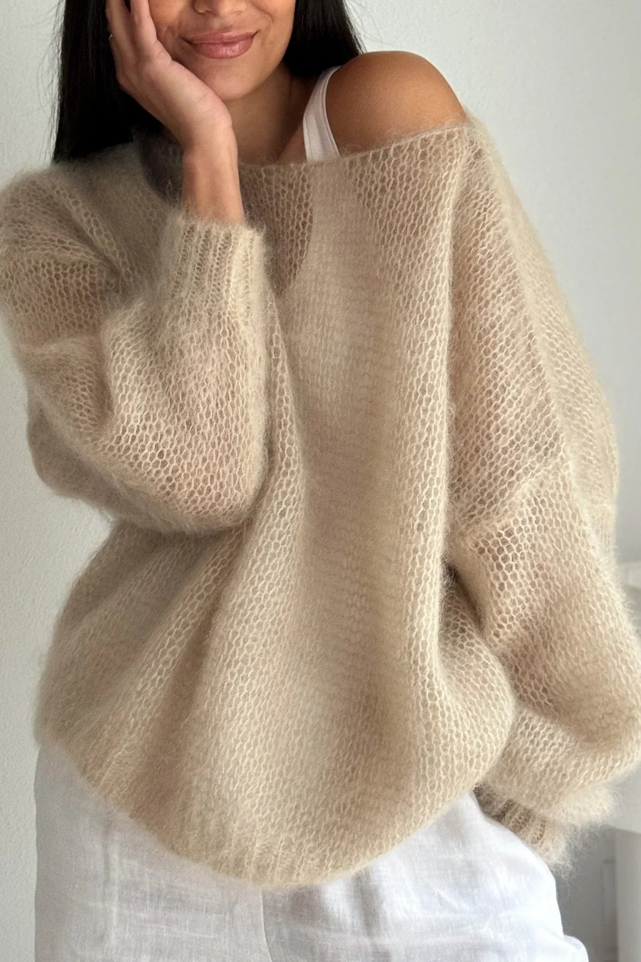 Women'S Casual Sweater   Soft  Comfortable Off Shoulder Pullover in Light Blue Perfect for Spring Fall  Casual Attire Casual S
