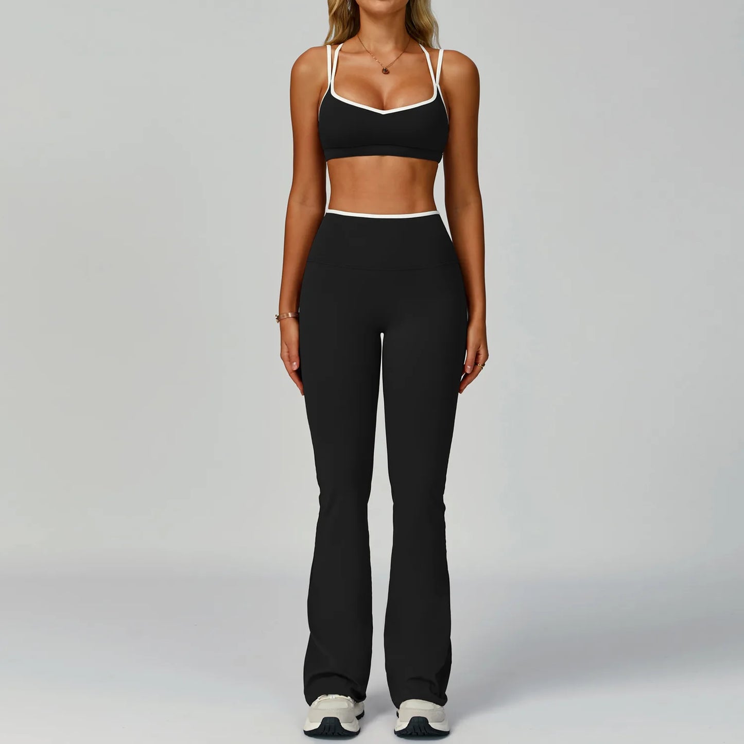 Yoga Sets 2 Pieces Workout Outfits Gym Tracksuit Fitness Sportswear High Waist Leggings Sports Bra Athletic Wear Women Clothes
