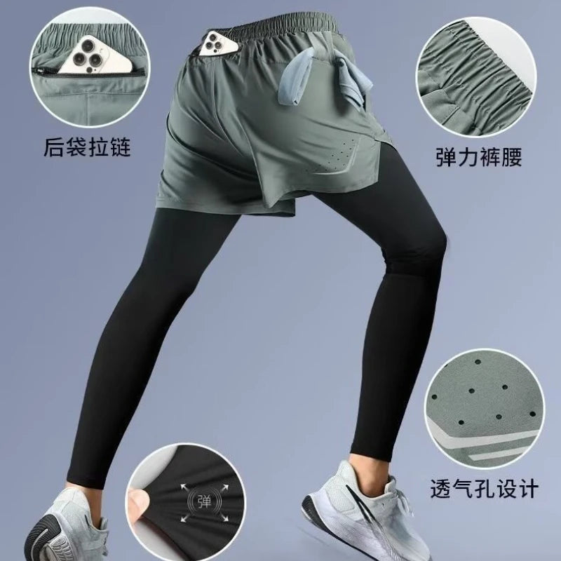 Men's Gym Sets Outdoor Sports Tops Pants Trendy Youth Windbreaker Breathable Tracksuits Jogging Training Wear Quality Clothing