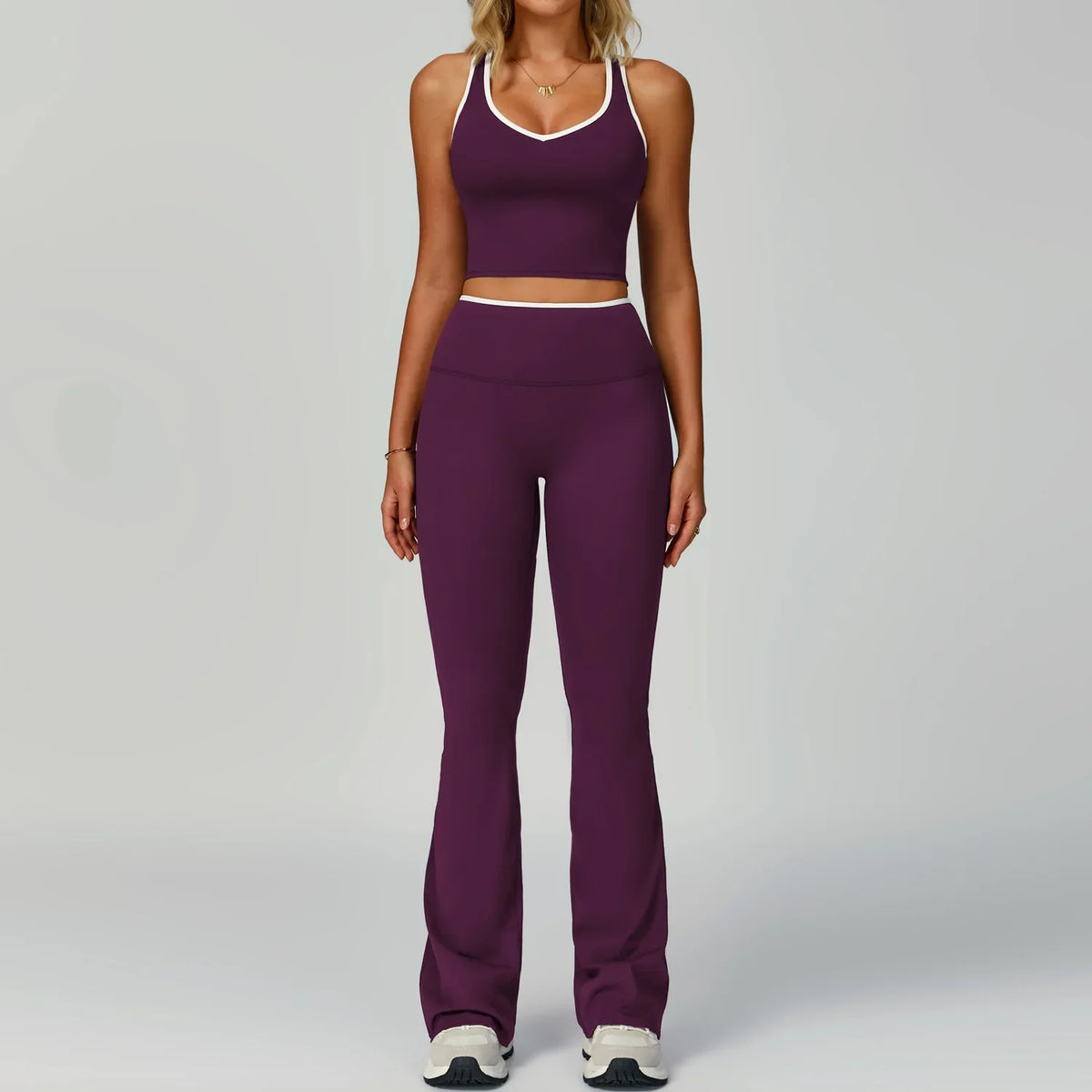 Yoga Sets 2 Pieces Workout Outfits Gym Tracksuit Fitness Sportswear High Waist Leggings Sports Bra Athletic Wear Women Clothes
