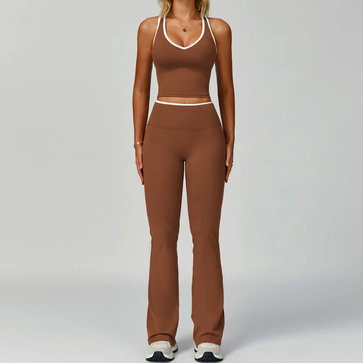 Yoga Sets 2 Pieces Workout Outfits Gym Tracksuit Fitness Sportswear High Waist Leggings Sports Bra Athletic Wear Women Clothes