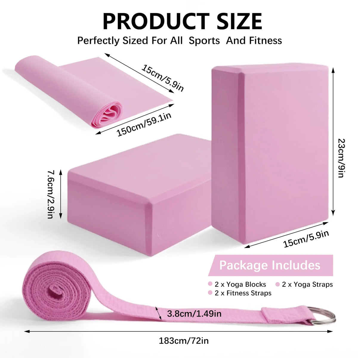 Yoga Building Blocks Cubes Pilates Bricks Reinforcement Mats Sports Yoga Supplies Exercise Home Exercise Equipment Fitness Eva