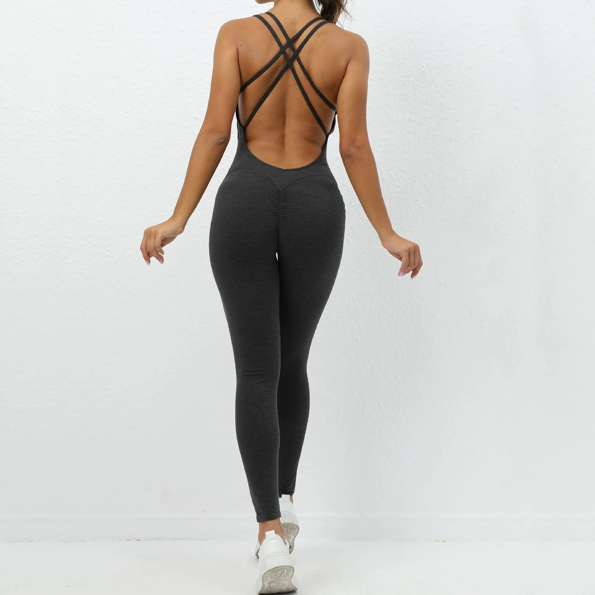 New Pad Active Wear Gym Yoga Set Women Fitness Scrunch Legging Women Workout Female Sports Outfit Suits Exercise Jumpsuit