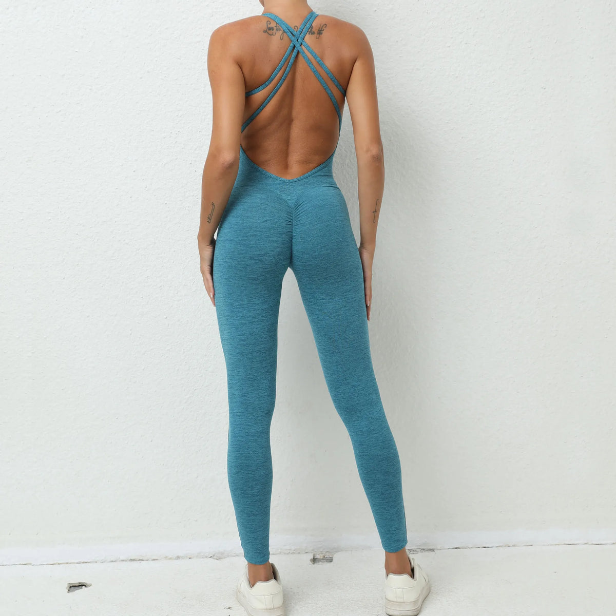 New Pad Active Wear Gym Yoga Set Women Fitness Scrunch Legging Women Workout Female Sports Outfit Suits Exercise Jumpsuit