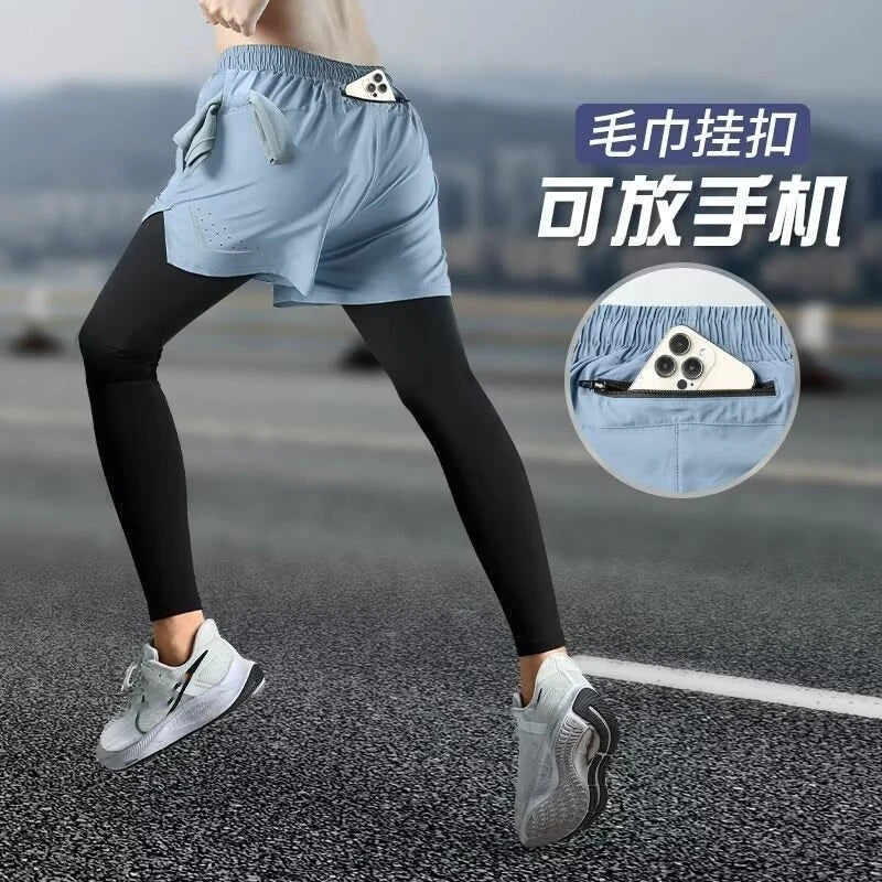 Men's Gym Sets Outdoor Sports Tops Pants Trendy Youth Windbreaker Breathable Tracksuits Jogging Training Wear Quality Clothing