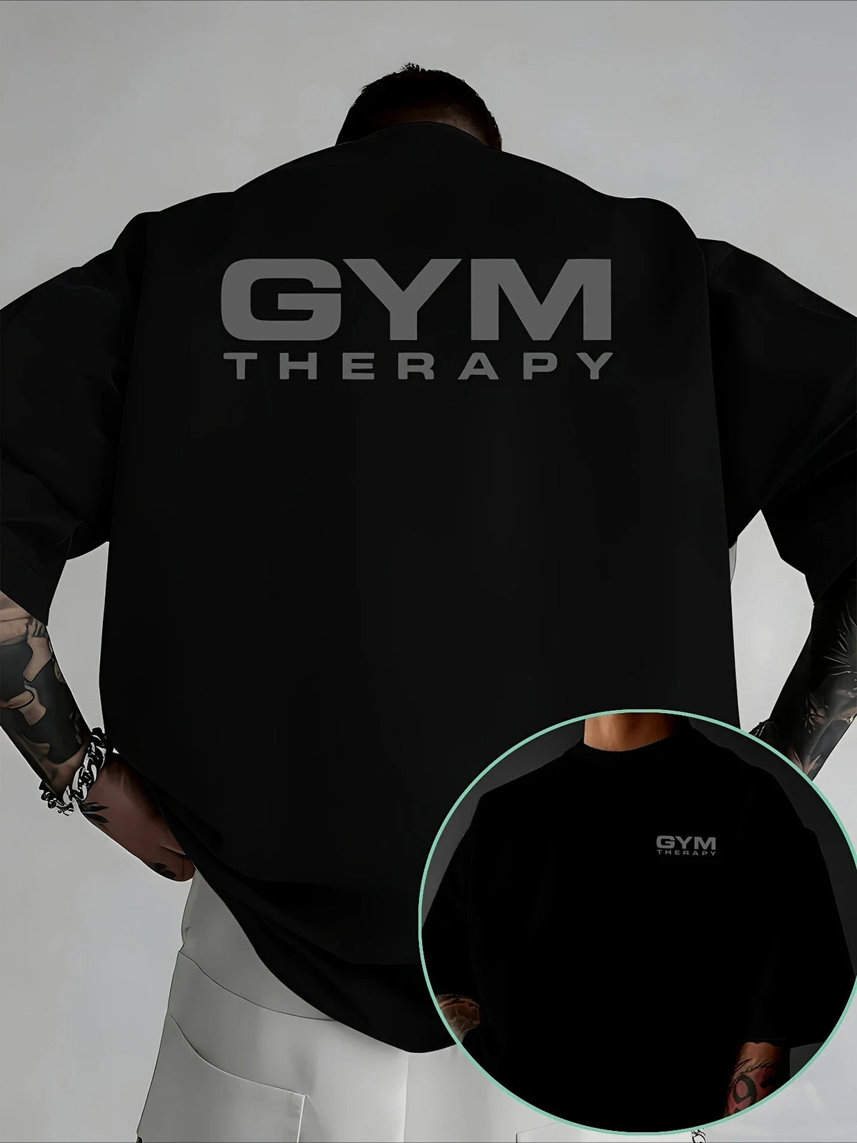 Fitness GYM THERAPY Men's T Shirt Women Tee Summer Spring Novelty Streetwear Oversized Loose Casual Trendy Cotton Vintage Top