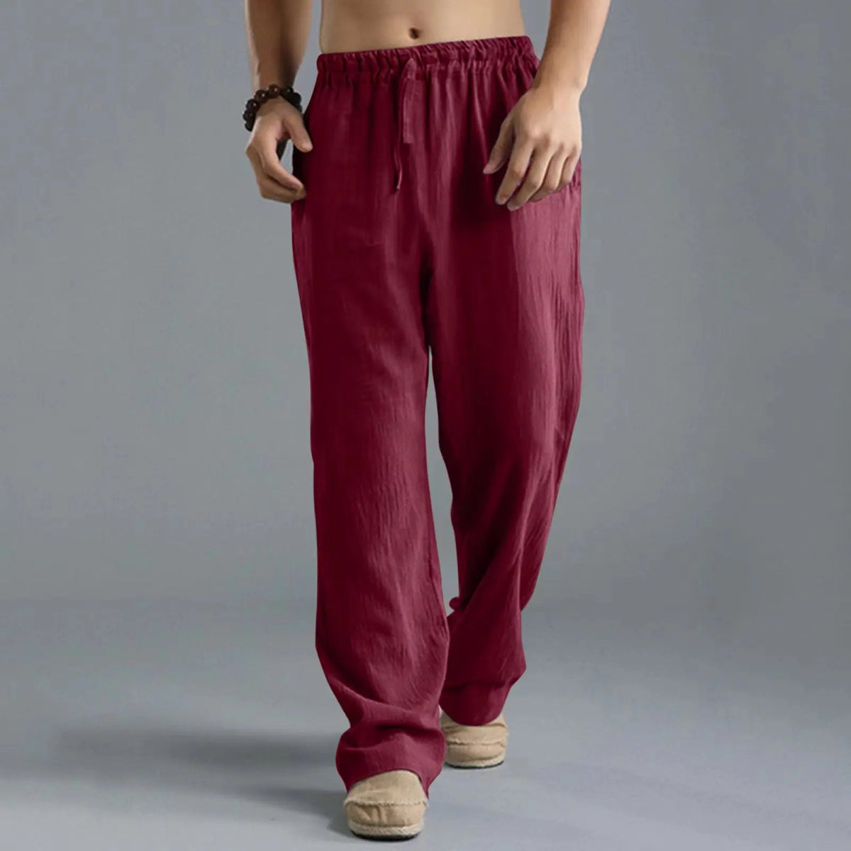 Men's Casual Pants Summer Male Breathable High Quality Trousers Sweatpants Solid Color Fitness Pants Jogging Fitness Streetwear