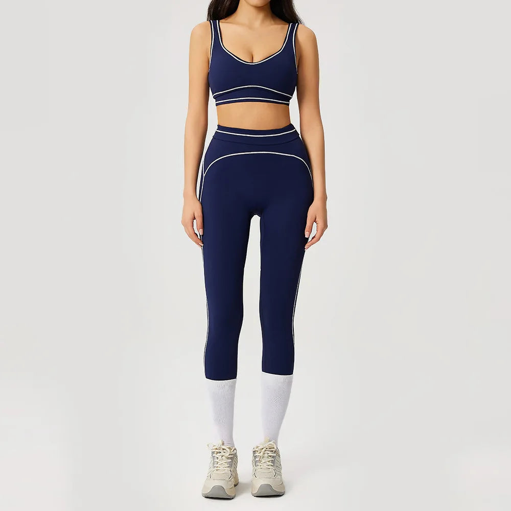 Yoga Set 2PCS Workout Outfits Sportswear Gym Tracksuit Fitness Leggings Sport Bra Athletic Wear Female Yoga Clothes Fitness Suit