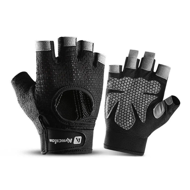 1Pair Training Sport Gloves for Men Women Workout Fitness Body Building Weightlifting Gym Hand Wrist Palm Protector Dumbbells Ha