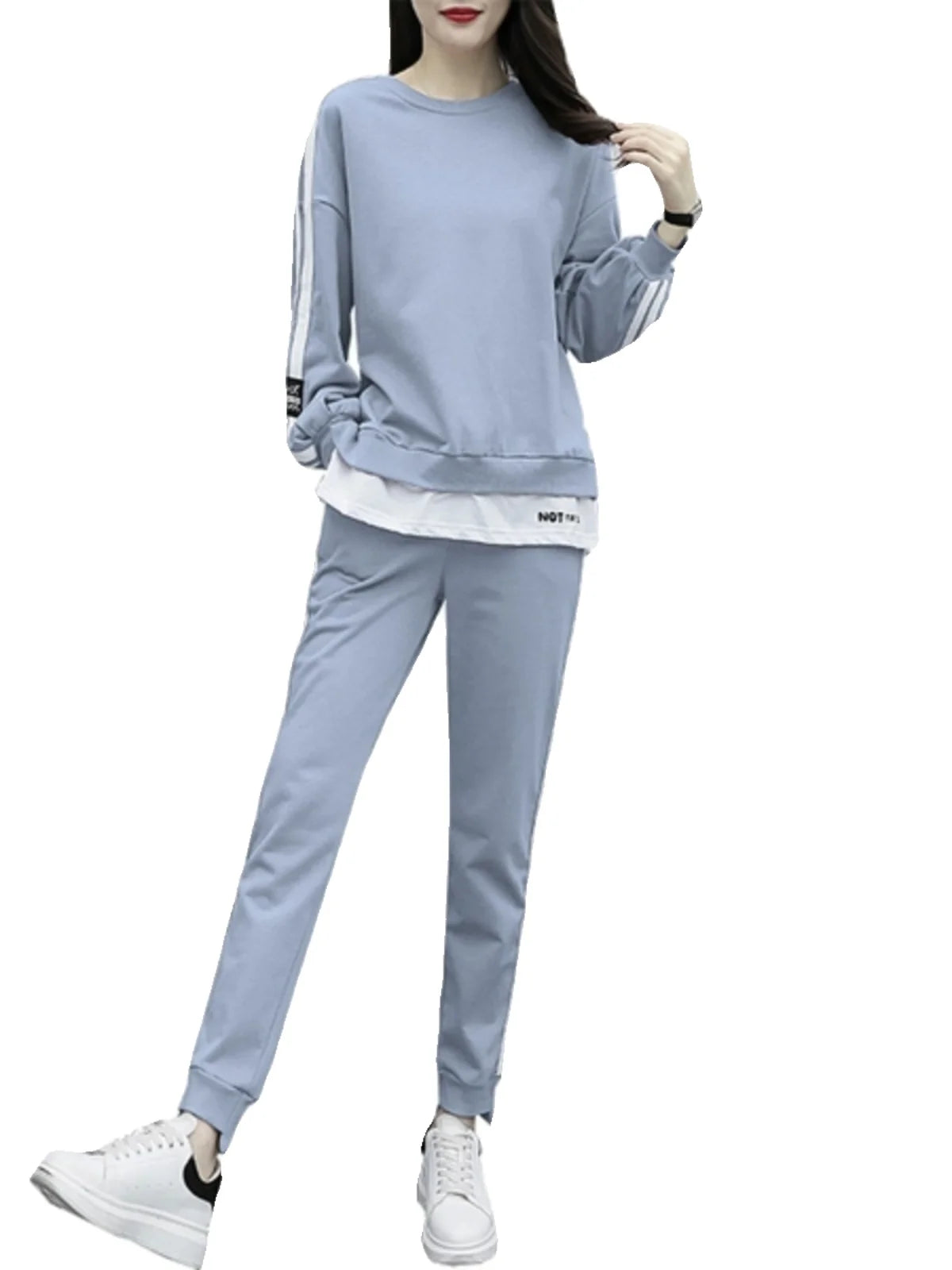 Fashionable Loose Sportswear Set Sweatshirt Long Pants Two-Piece Set Large Size Spring New Style Popular Casual Streetwear