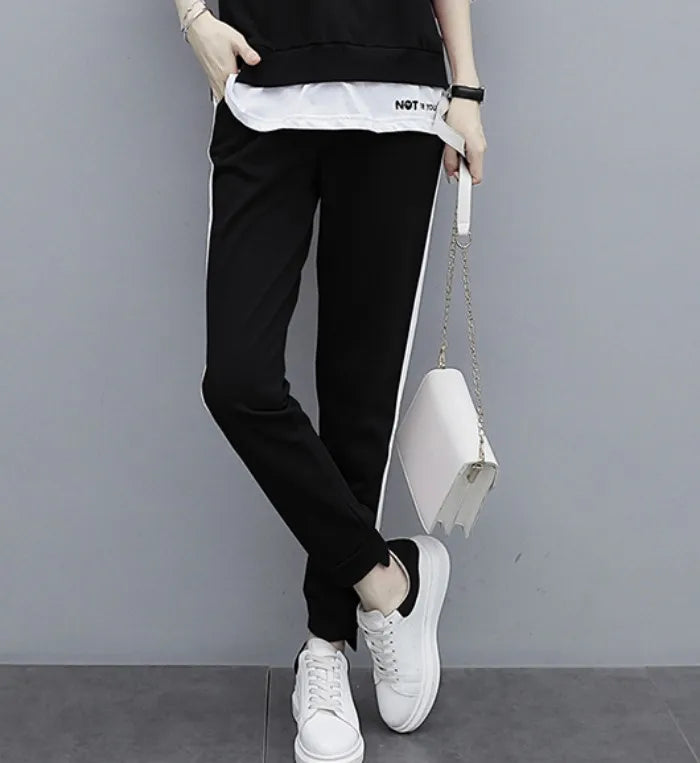 Fashionable Loose Sportswear Set Sweatshirt Long Pants Two-Piece Set Large Size Spring New Style Popular Casual Streetwear