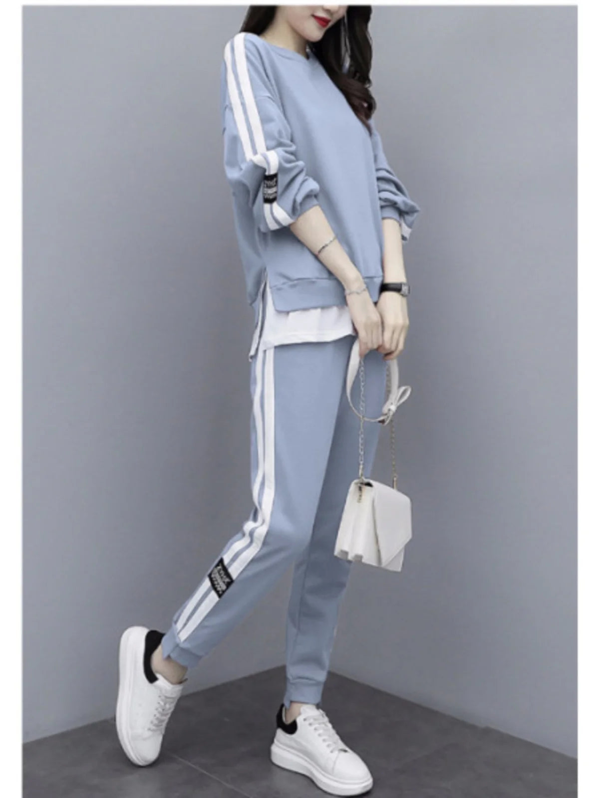 Fashionable Loose Sportswear Set Sweatshirt Long Pants Two-Piece Set Large Size Spring New Style Popular Casual Streetwear