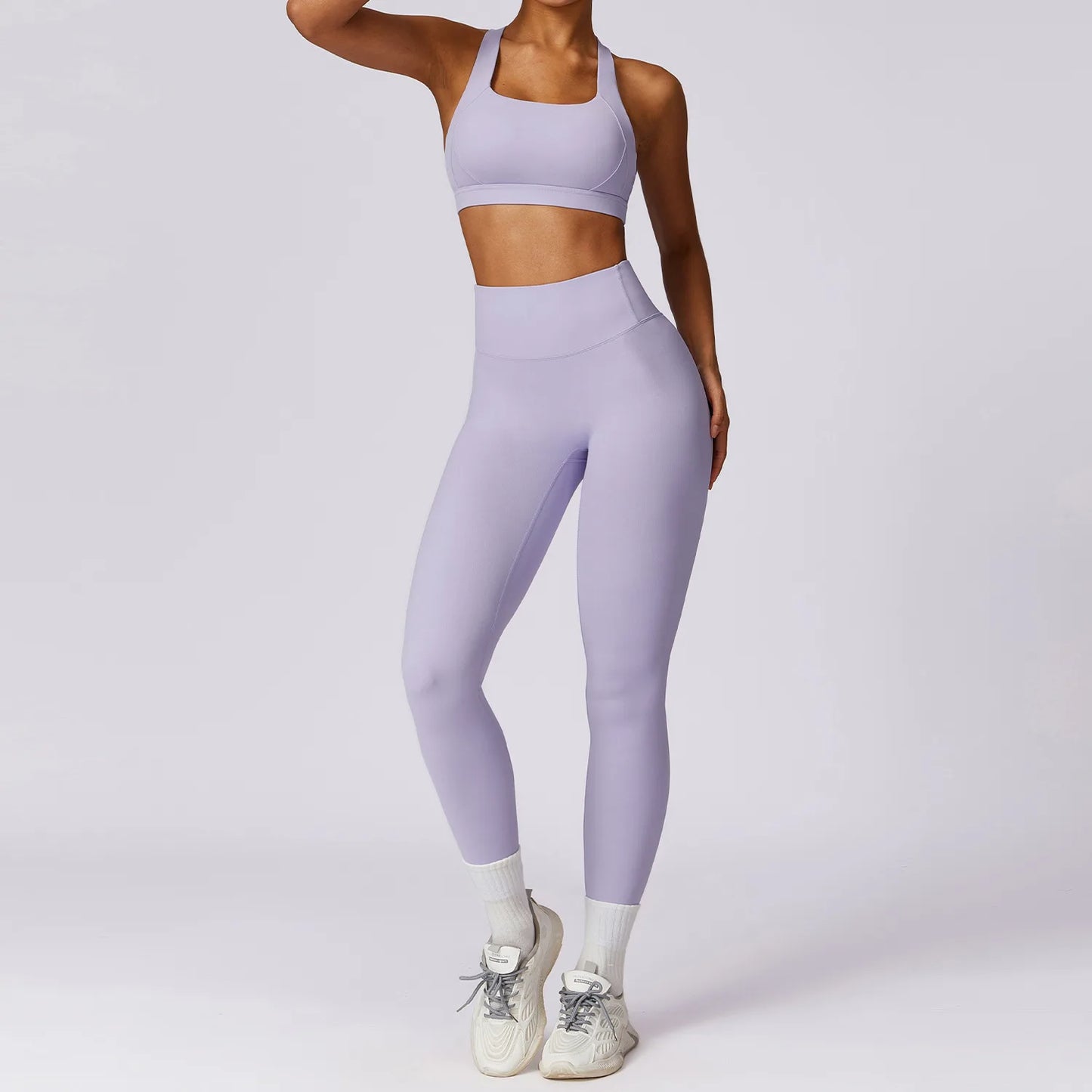Yoga Set 2 Piece Women Sportswear Workout Clothes Women Sport Set Suits For Fitness Cross Back Bra Seamless Gym Push Up Leggings