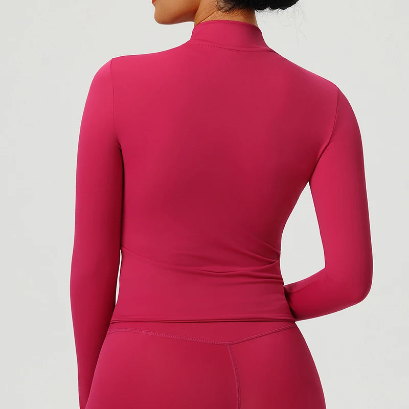 Outdoor Running Fitness Wear T-shirt Women's Long sleeved Single Piece Top New Yoga Long sleeved Yoga Shirt Gym Push Up Workout