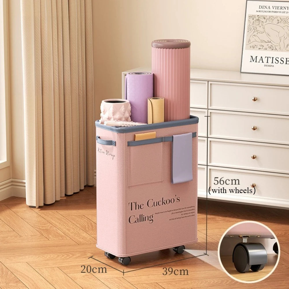Yoga Storage Basket Sports Equipment Storage Foldable Miscellaneous Items Yoga Mat Organizing Home Sports Equipment Storage