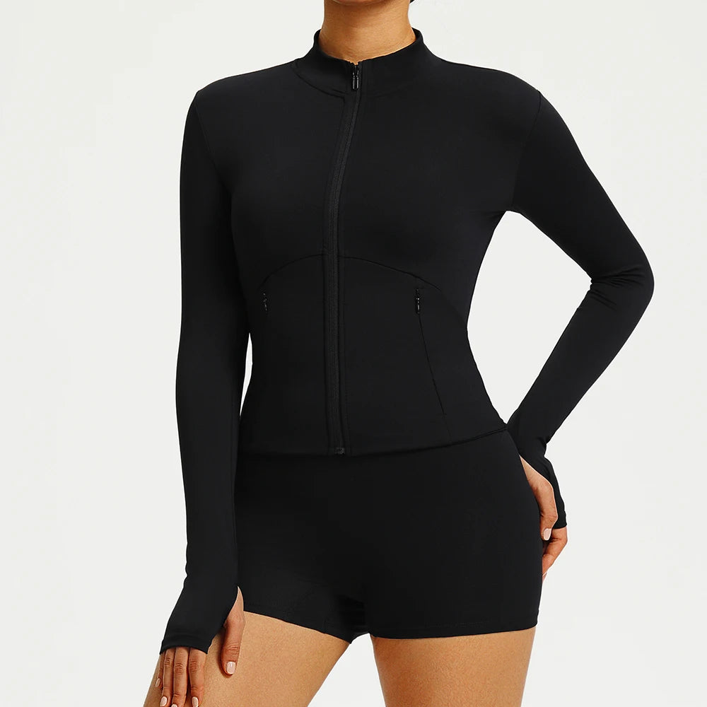 Outdoor Running Fitness Wear T-shirt Women's Long sleeved Single Piece Top New Yoga Long sleeved Yoga Shirt Gym Push Up Workout