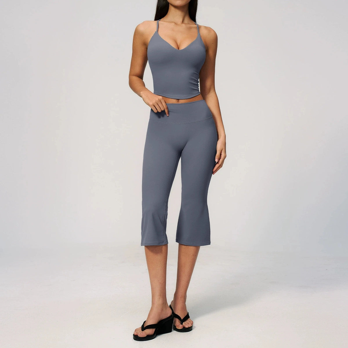 Yoga Set 2 Pieces Sports Suit Fitness Outfits Women Tracksuit Workout Clothes Running Sports Bra Leggings Gym Suit Athletic Wear