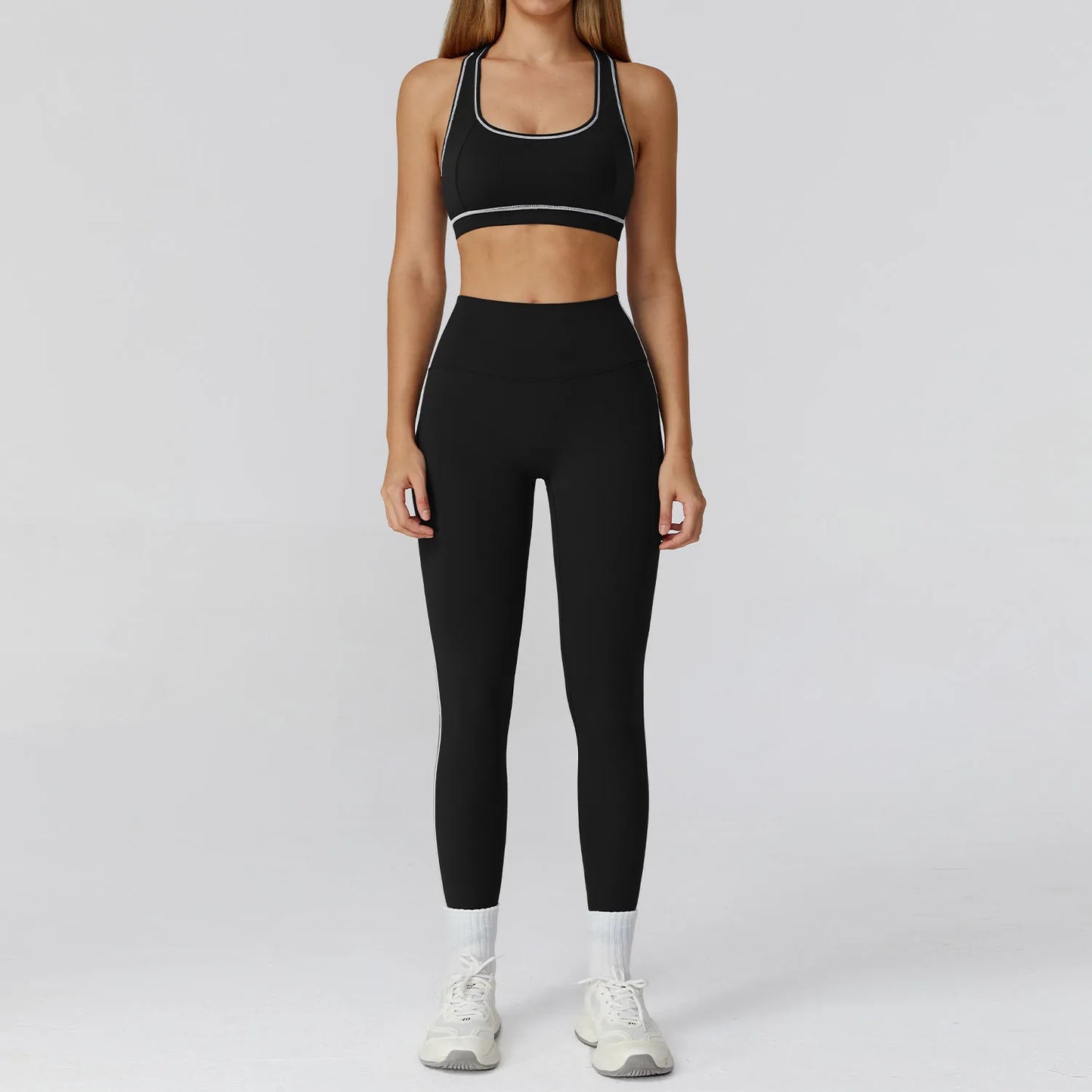 3PCS Yoga Set Women Workout Set 2 Pieces Sportswear Yoga Suit Gym Clothing Fitness Zipper Long Sleeve Sports High Waist Leggings