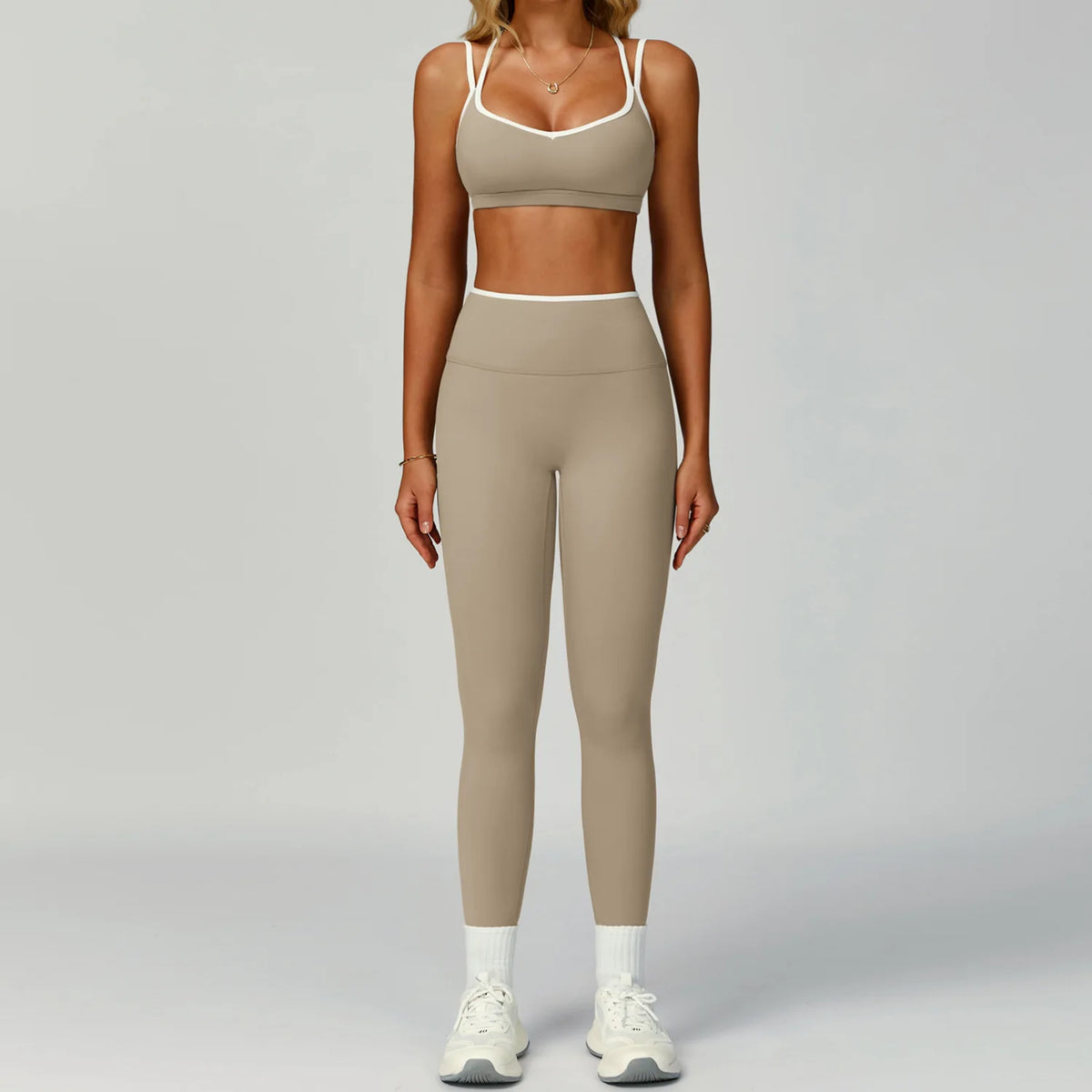 Yoga Sets 2 Pieces Workout Outfits Gym Tracksuit Fitness Sportswear High Waist Leggings Sports Bra Athletic Wear Women Clothes