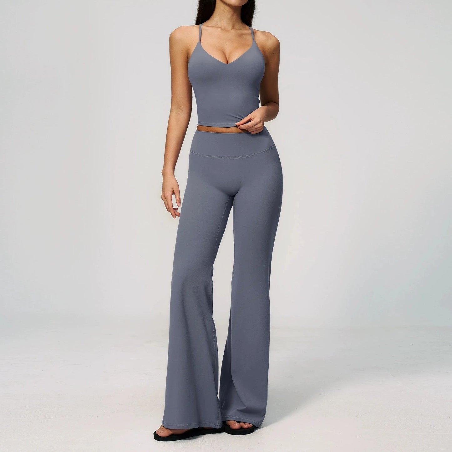 Yoga Set 2 Pieces Sports Suit Fitness Outfits Women Tracksuit Workout Clothes Running Sports Bra Leggings Gym Suit Athletic Wear