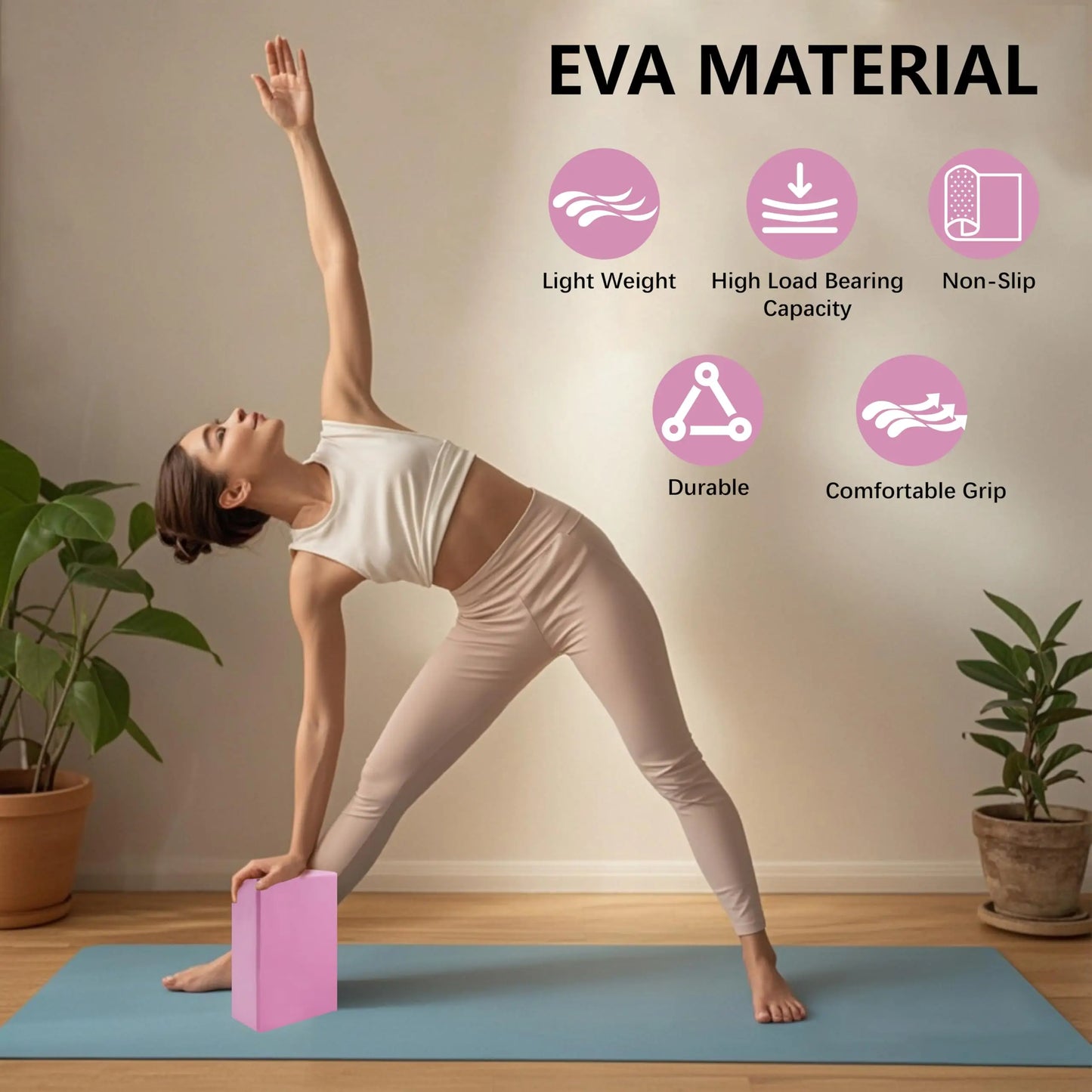 Yoga Building Blocks Cubes Pilates Bricks Reinforcement Mats Sports Yoga Supplies Exercise Home Exercise Equipment Fitness Eva