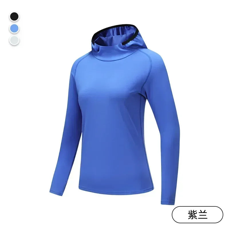 Men Gym Sportswear Hoodie T Shirt Man Long Sleeve Tops Fall Winter Velvet Running Jackets Women Hooded Sports Top Fitness Wear