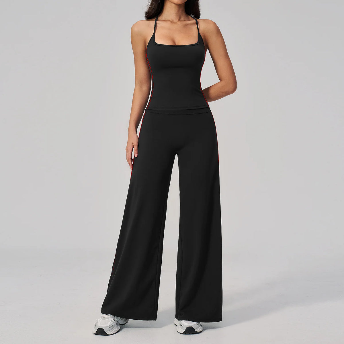 Yoga Set Fitness Outfits Sportswear Gym Tracksuit 2 Pieces High Waist Capri Pants Sports Bra Athletic Wear Women Workout Clothes