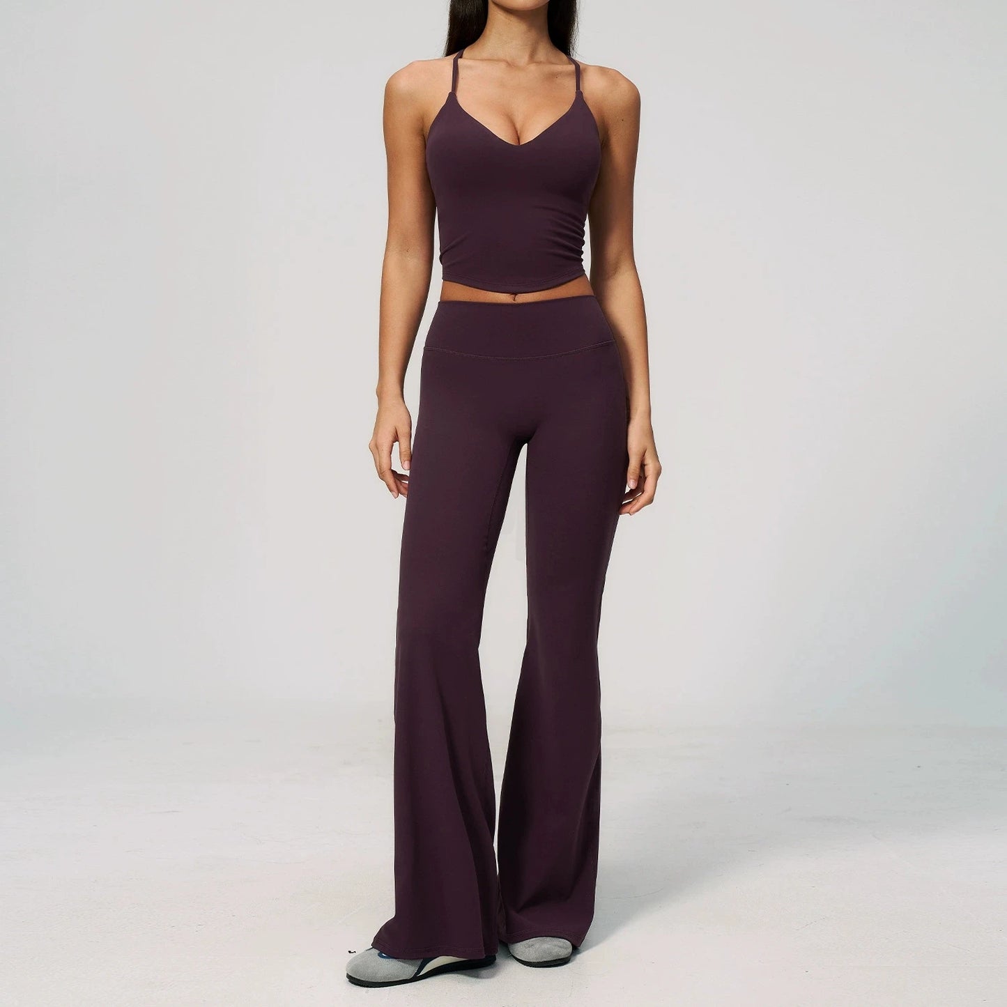 Yoga Set 2 Pieces Sports Suit Fitness Outfits Women Tracksuit Workout Clothes Running Sports Bra Leggings Gym Suit Athletic Wear