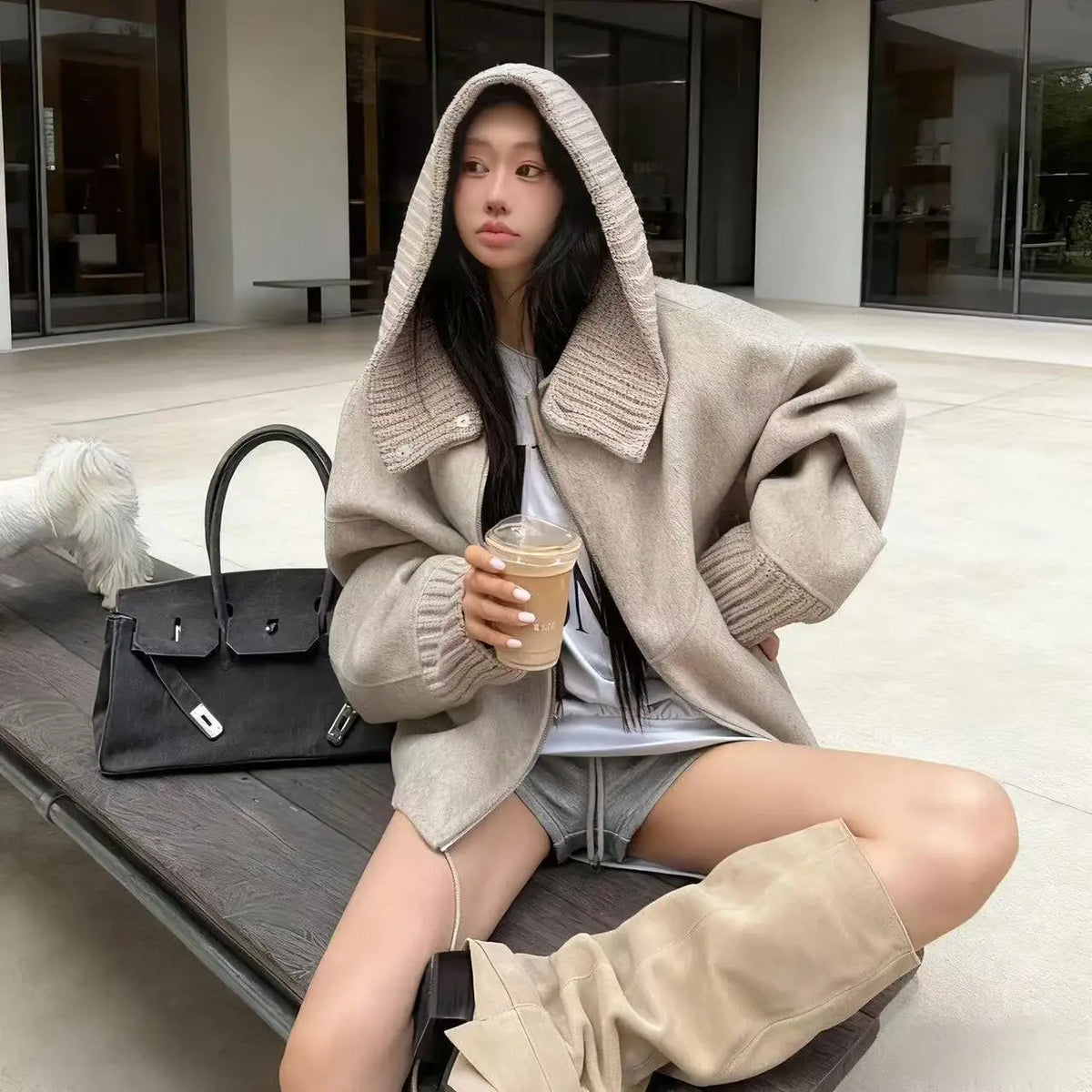 Fashion Lapel Short Coat Women's 2025 Autumn and Winter New Loose and Thin Versatile Casual Jacket Top