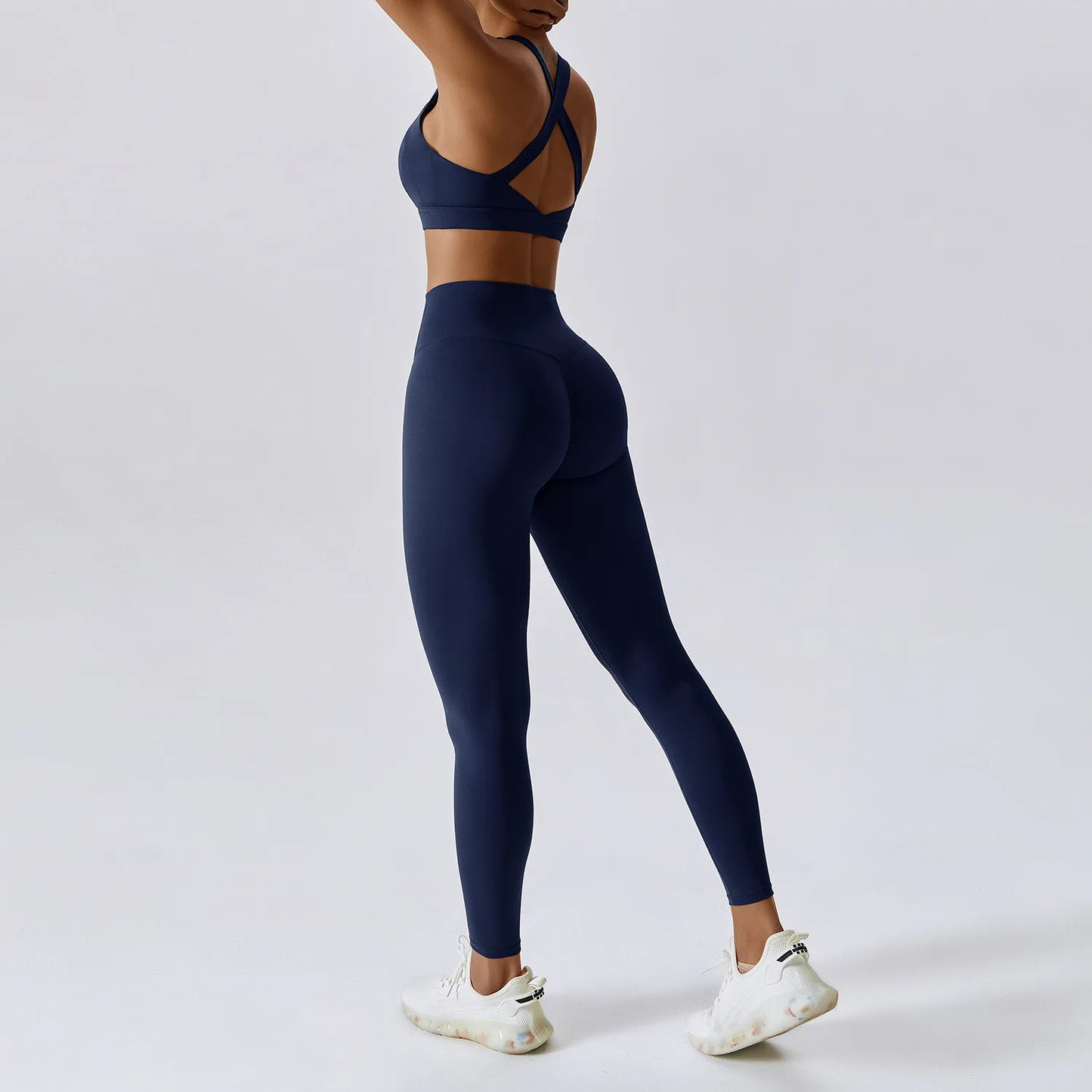 Yoga Set 2 Piece Women Sportswear Workout Clothes Women Sport Set Suits For Fitness Cross Back Bra Seamless Gym Push Up Leggings